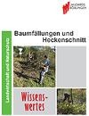 Titelseite der Broschüre Baumfällungen und Heckenschnitt