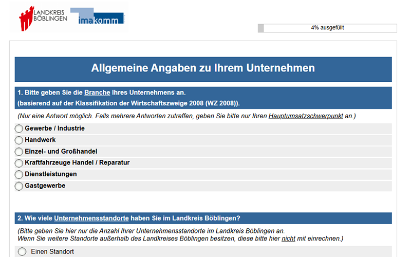 Screenshot Umfrage