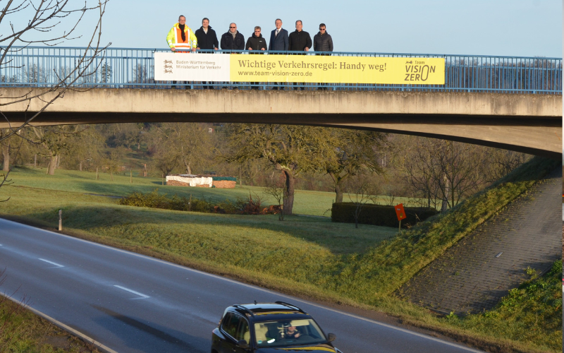 Brückenbanner Vision Zero Brückenbanner Vision Zero