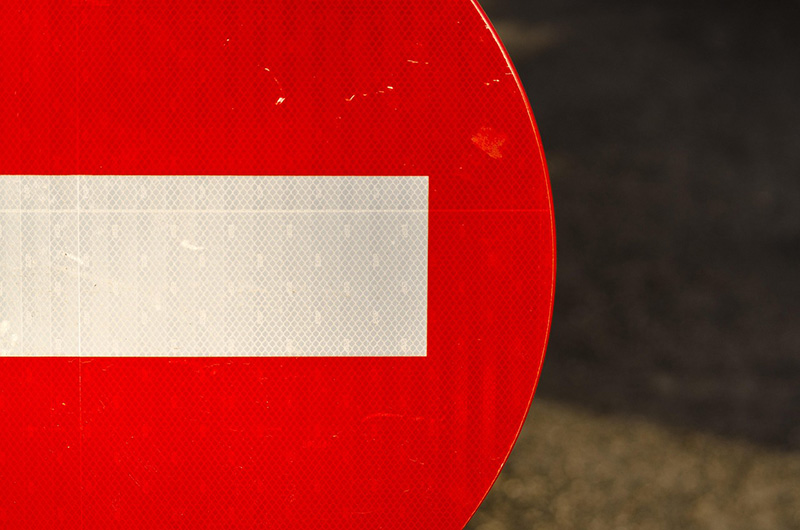 Durchfahrt verboten Schild