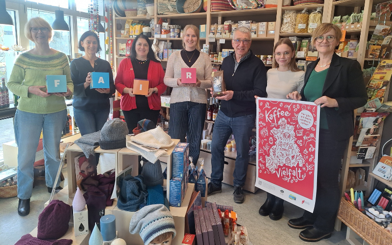 Mitglieder der Steuerungruppe im Weltladen Aidlingen 