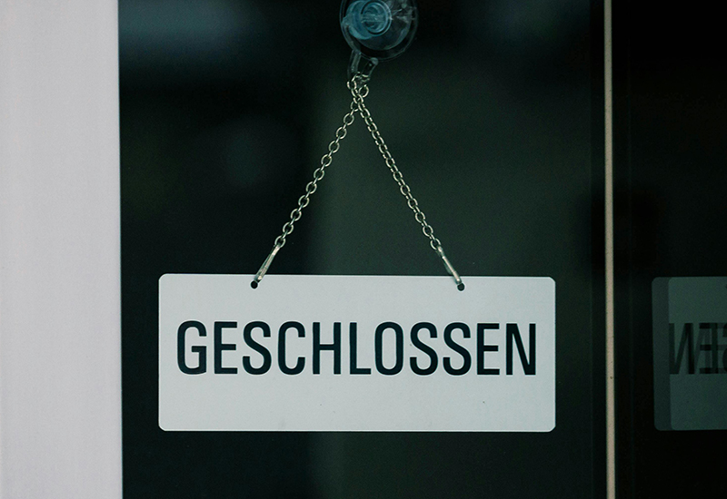Schild geschlossen