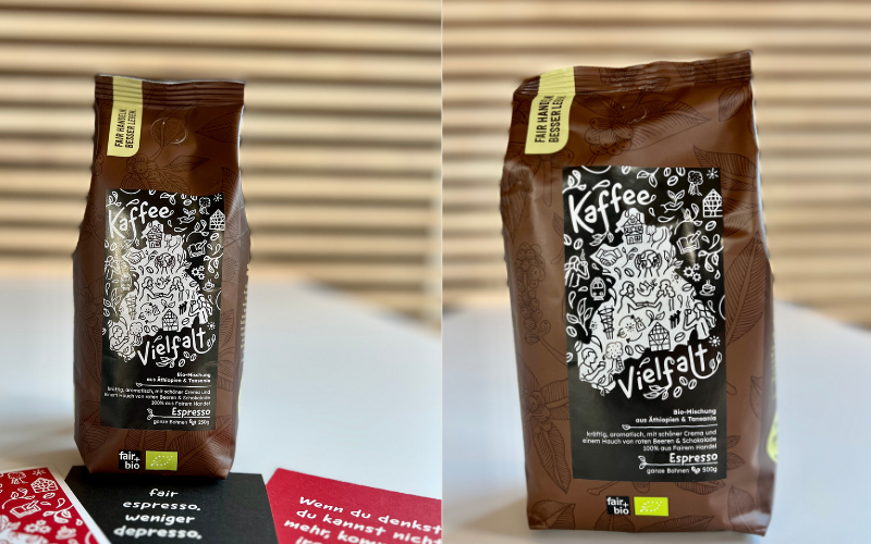 2 Packungen Espresso, groß und klein