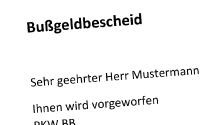 Muster Bußgeldbescheid Muster Bußgeldbescheid