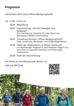 Plakat Veranstaltung Offene Bewegungstreffs 15.10.2026 Plakat Veranstaltung Offene Bewegungstreffs 15.10.2026