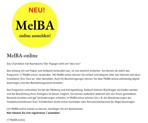 MelBA online Angebot
