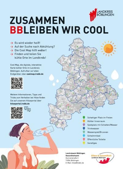Printanzeige zur Cool Map des Landkreises Böblingen