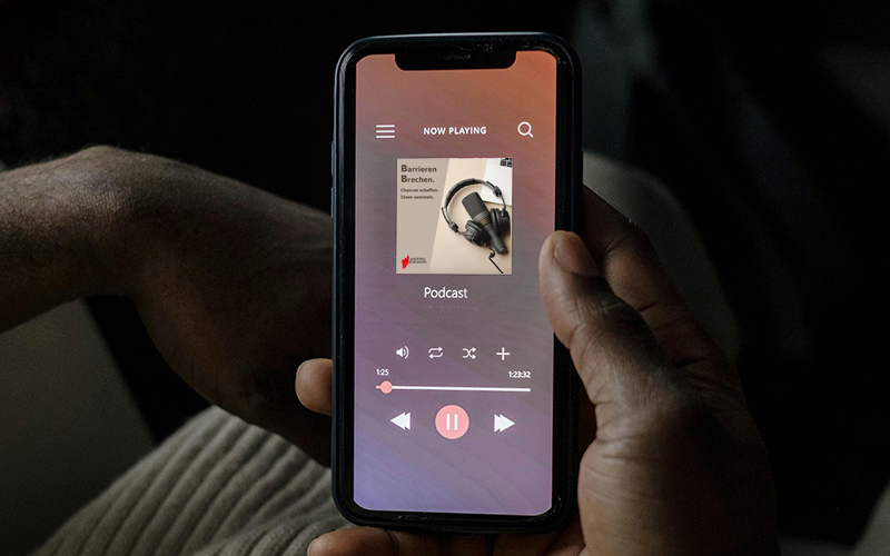 Podcast auf Handy